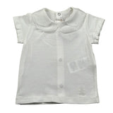 Le Bebe T-Shirt Tinta Unita con Colletto per Neonata LBG5835 BIANCO LE BEBE 