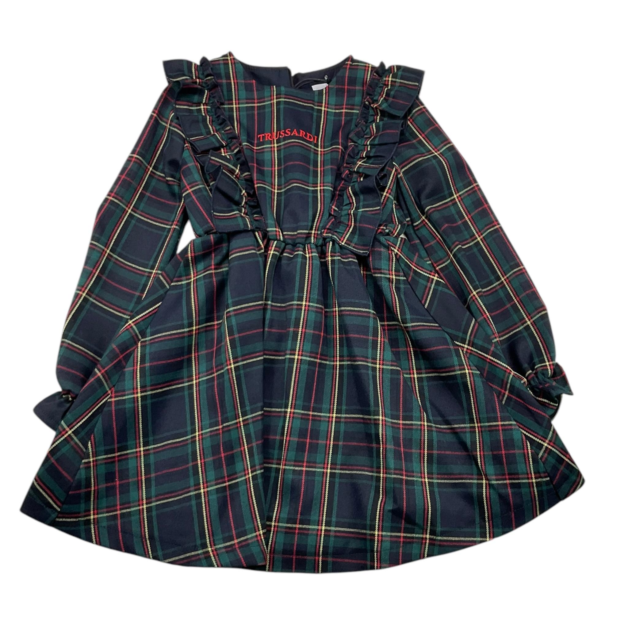 TRUSSARDI abito manica lunga stampa fantasia Blu per Bambina TGA25066 BLU TRUSSARDI 