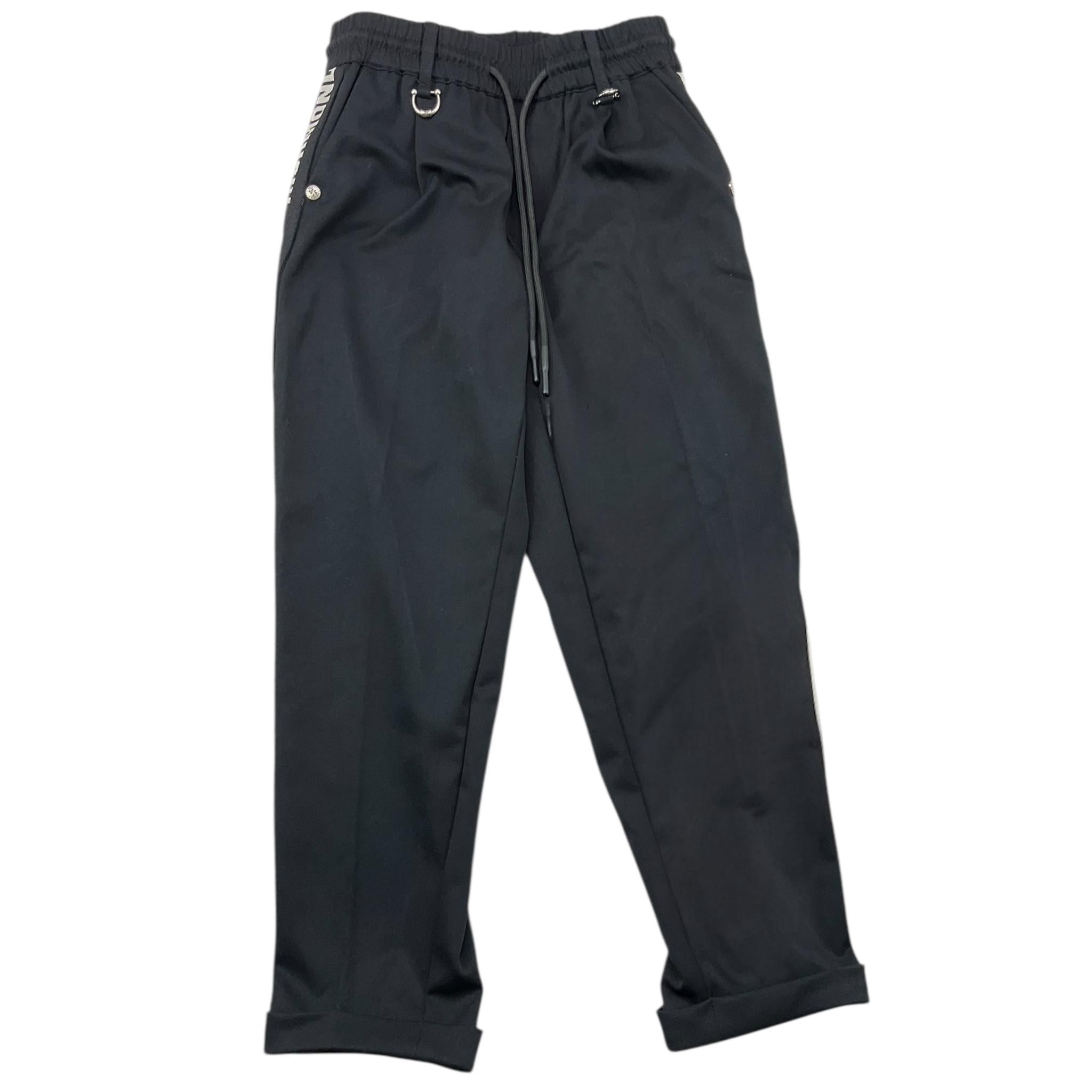 JOHN RICHMOND pantalone tinta unita con elastico in vita e profili logati Nero per Bambino RBA24156PA NERO JOHN RICHMOND 