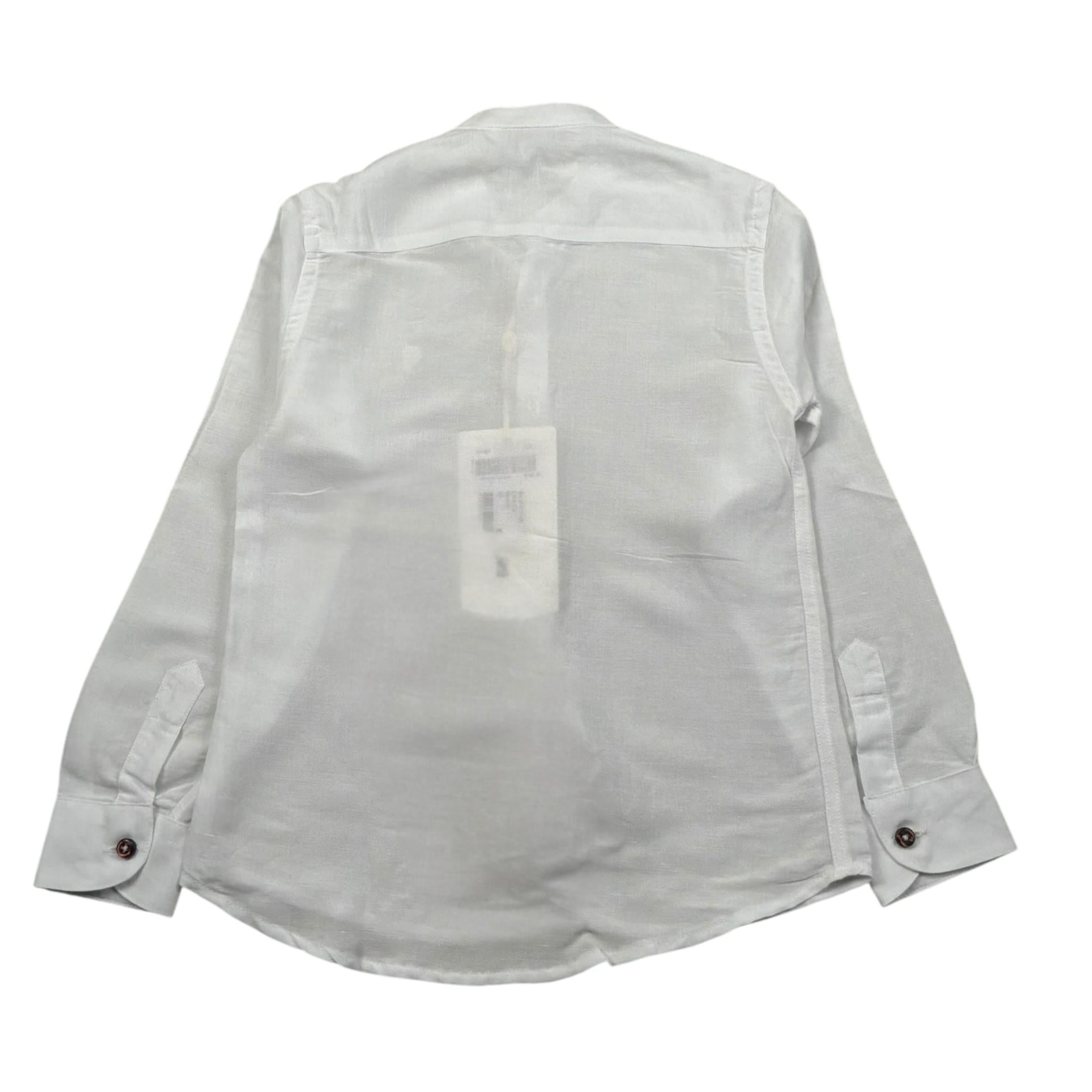 Siviglia Camicia Manica Lunga Tinta Unita con Collo Coreano per Bambino SVJSH17196 BIANCO SIVIGLIA 