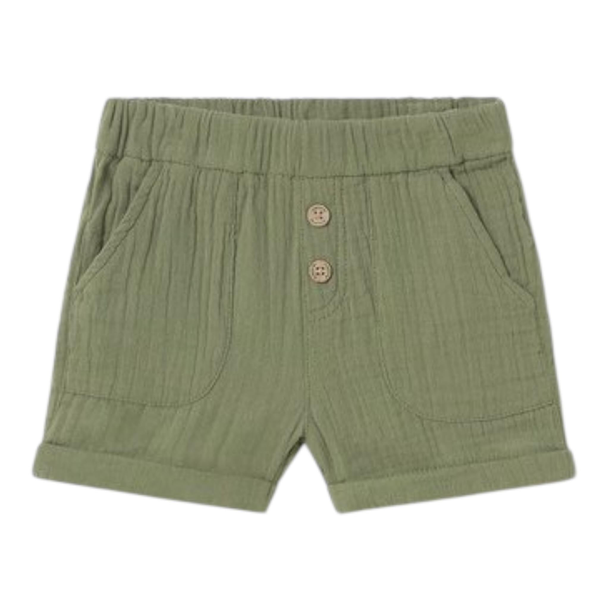 Mayoral Bermuda Tinta Unita con Elastico In Vita per Neonato 1241X VERDE MAYORAL 