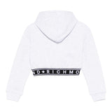 John Richmond Felpa Tinta Unita con Cappuccio E Elastico per Bambina RGP25111FE GRIGIO JOHN RICHMOND 