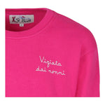 SAINT BARTH felpa girocollo tinta unita con stampa Fuxia per Neonata BRN0002N FUXIA SAINT BARTH 