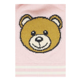 MOSCHINO cappello tinta unita con stampa e pon pon Rosa per Neonata MUX04WAX ROSA MOSCHINO 