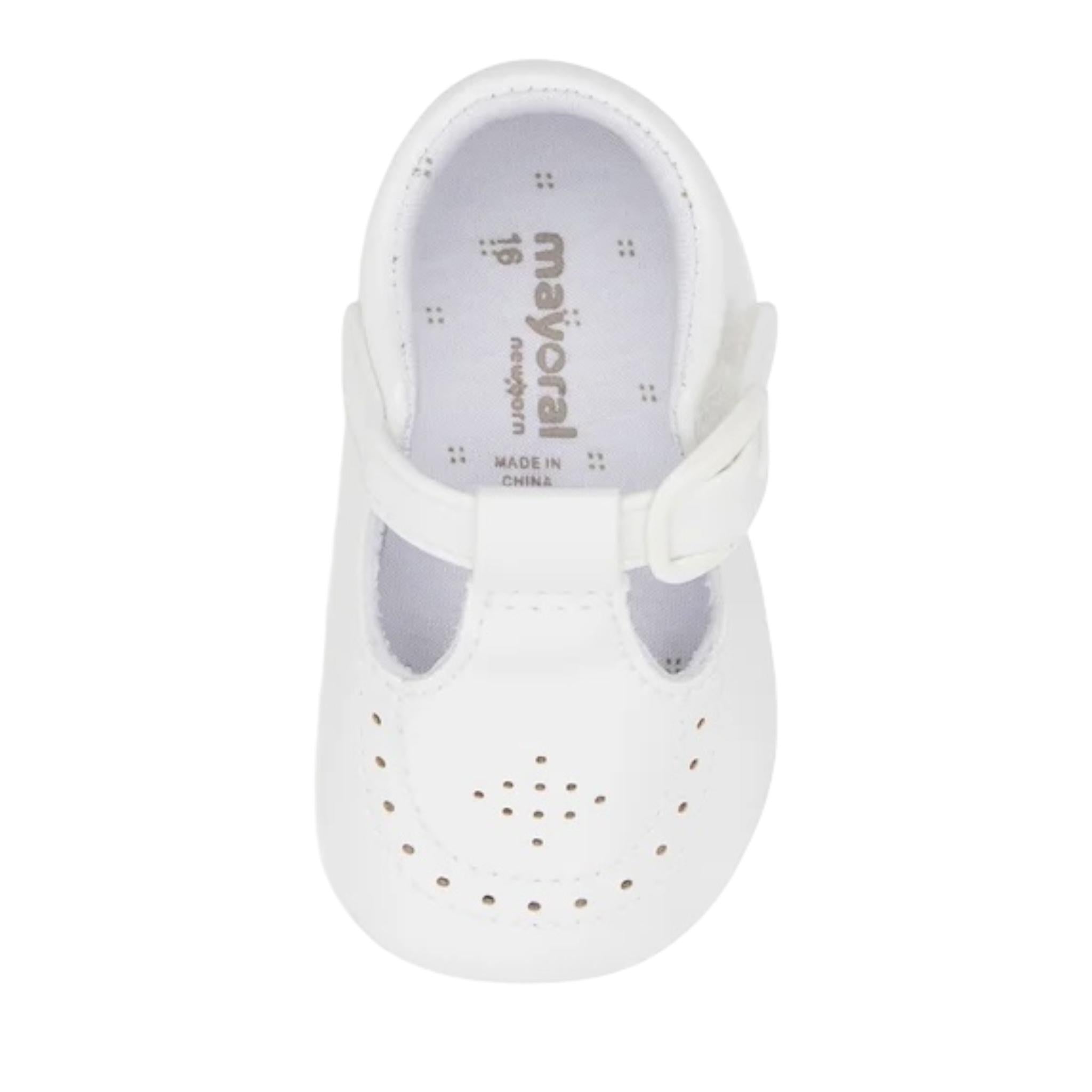 Mayoral Ballerina Tinta Unita con Strappi per Neonata 9893 BIANCO MAYORAL 
