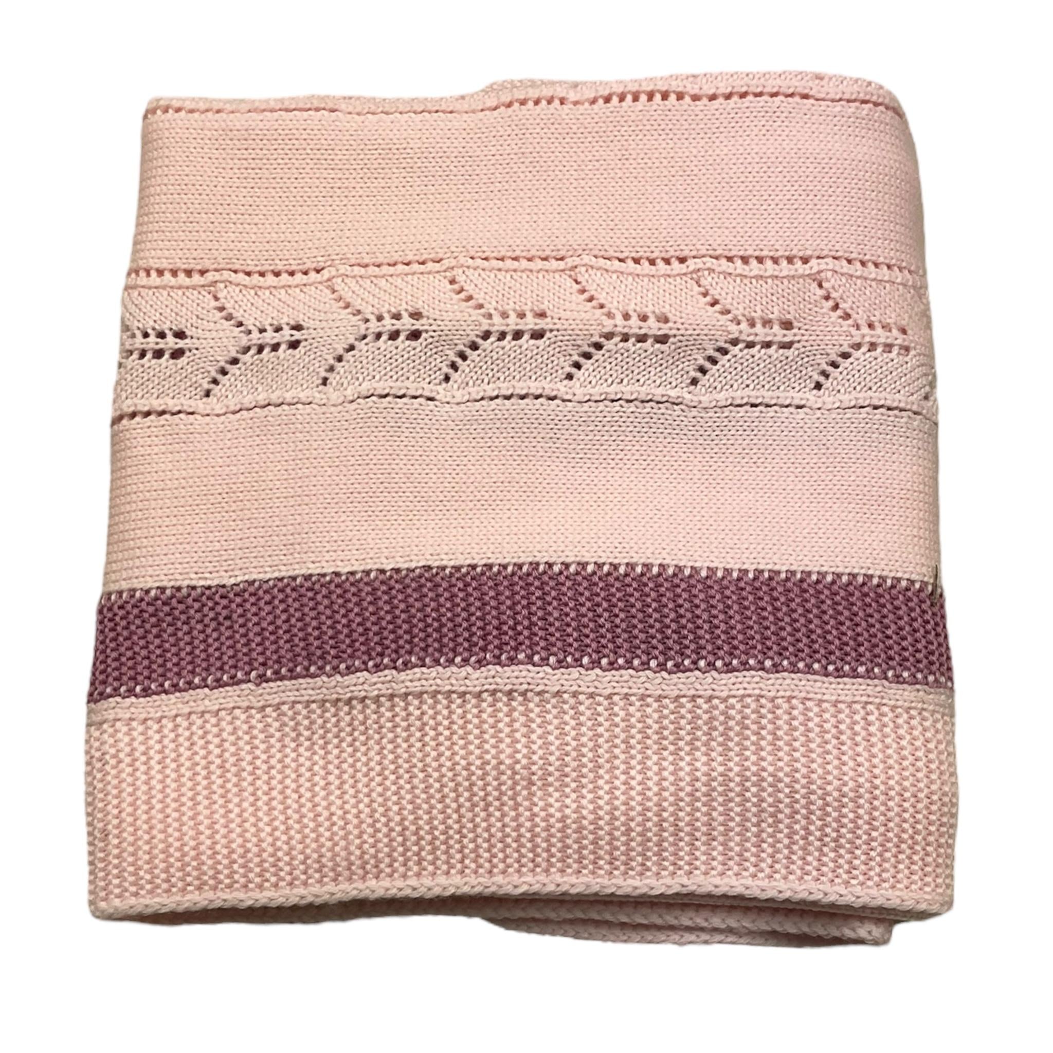 COLORI CHIARI coperta tinta unita con ricami Rosa per Neonata FF777882 ROSA COLORI CHIARI 