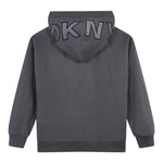 DKNY felpa chiusa con cappuccio tinta unita Grigio per Bambino D60207 GRIGIO DKNY 
