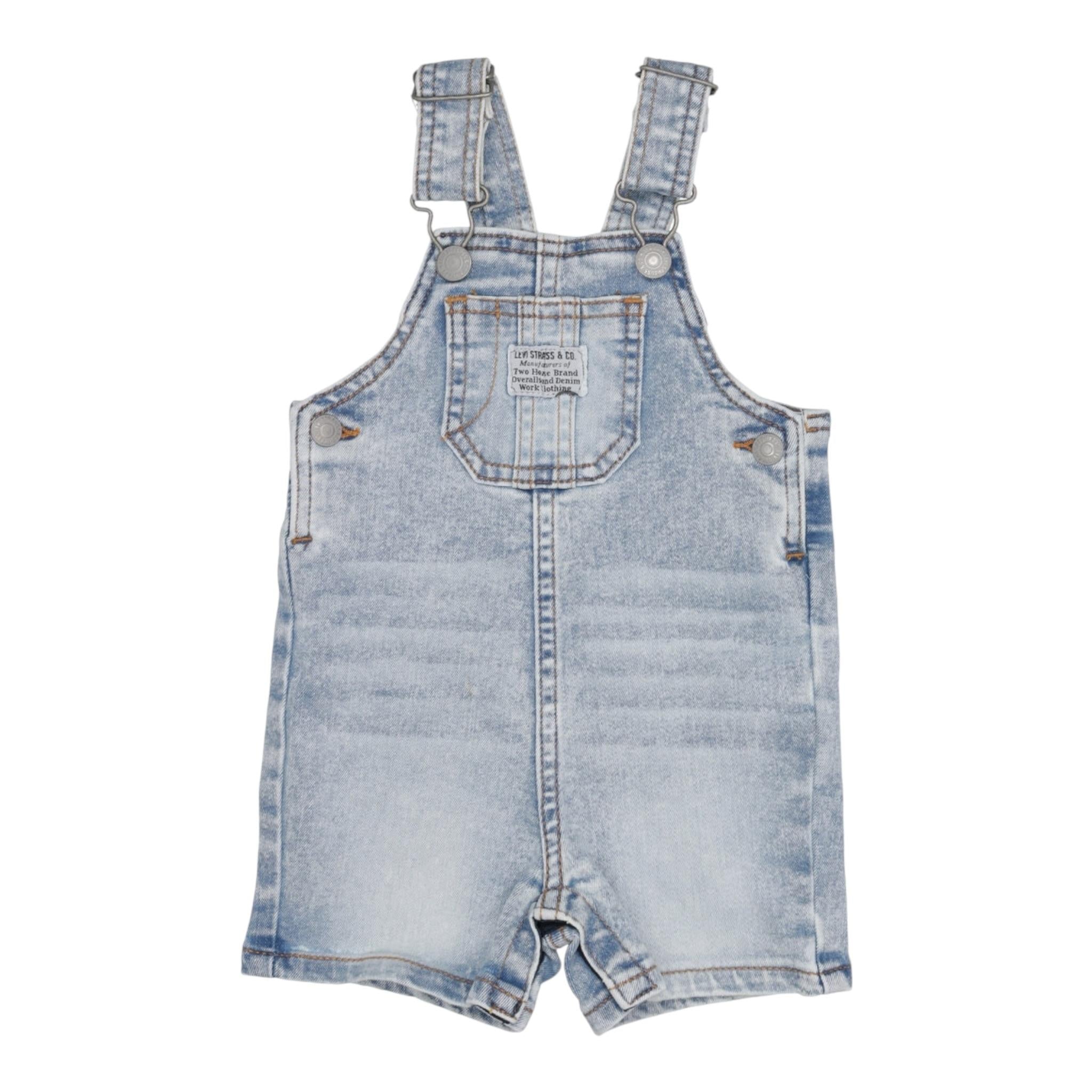 Levi'S Salopette In Denim Tinta Unita per Neonato 6EE584 AZZURRO LEVI'S 