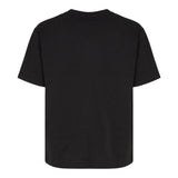 Balmain T-Shirt Girocollo Tinta Unita Con Stampe Logo Nero Per Bambino