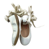 Eli  Ballerine Tinta Unita Con Lacci Oro Per Bambina