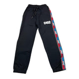 DROPSEASON2 pantalone tuta tinta unita con profili logati Nero per Bambino FW242K45 NERO DROPSEASON2 