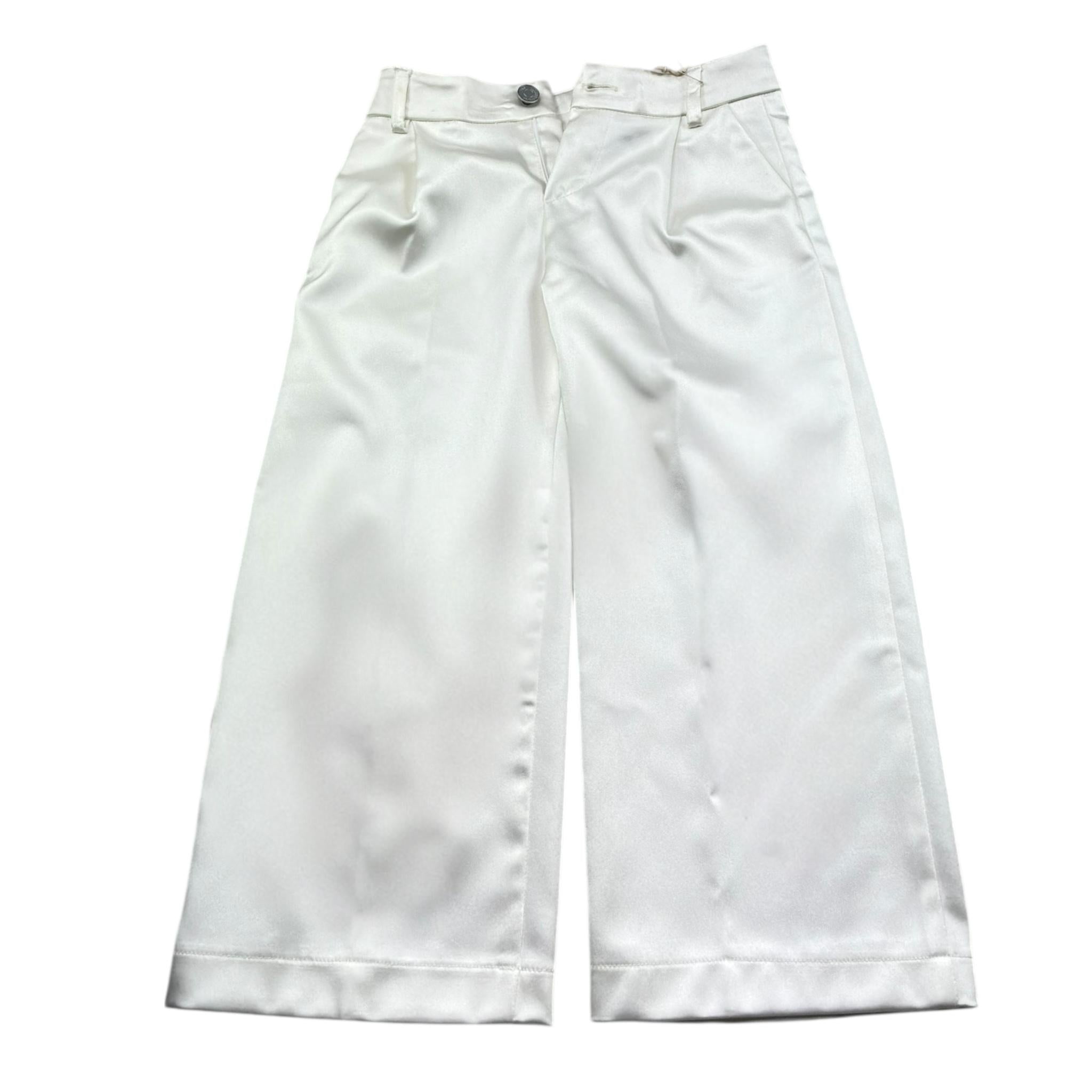 Trussardi Pantalone Tinta Unita Lucido per Bambina TGP26088PA BIANCO TRUSSARDI 