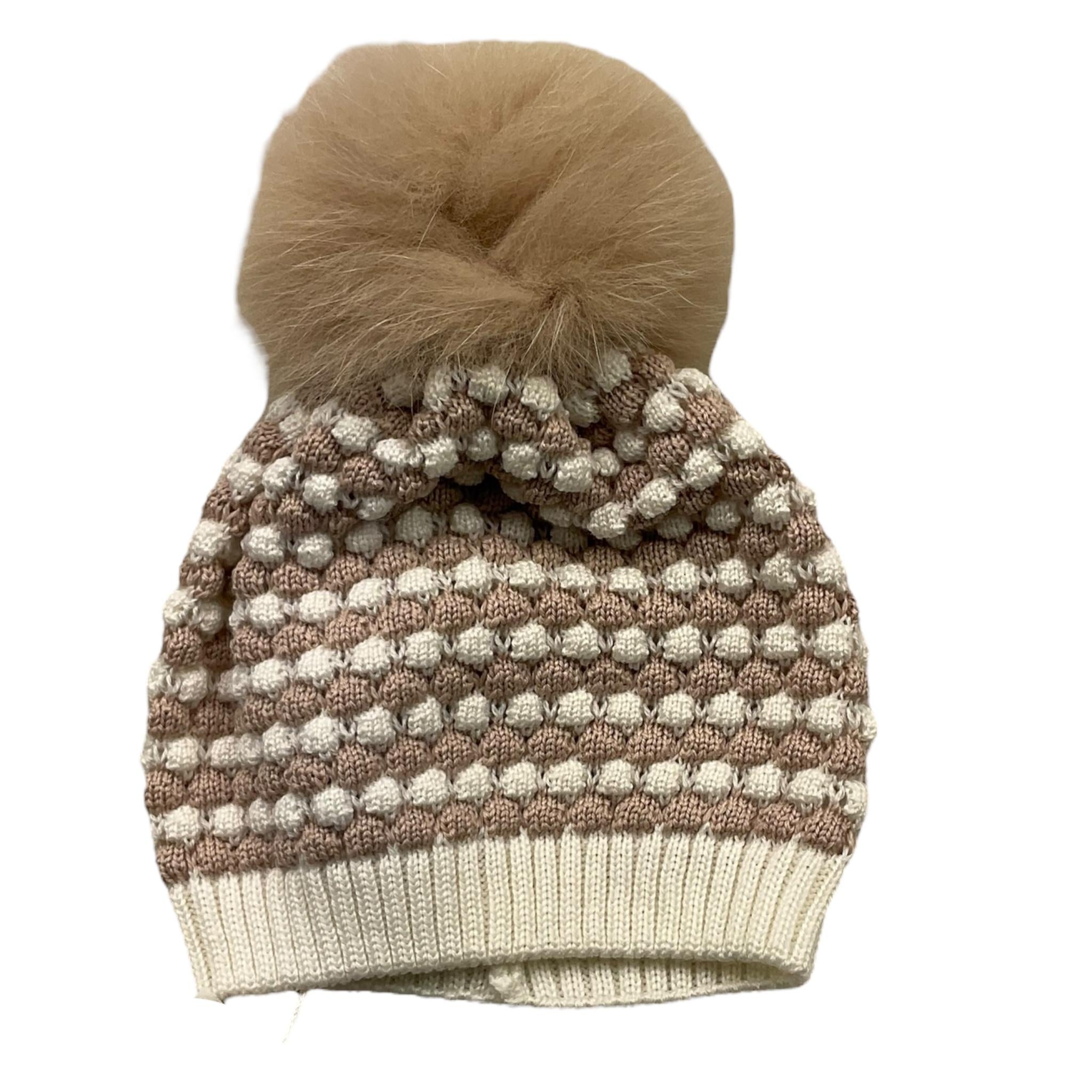 MARLU' cappello tinta unita con pon pon Bianco per Neonato IB5571 BIANCO MARLU' 