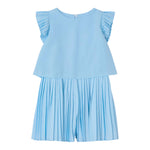 Mayoral Tuta Intera Tinta Unita Mezza Manica per Bambina 3871 AZZURRO MAYORAL 