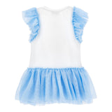 Monnalisa Abito Bicolore con Stampa E Brillantini per Neonata 19E918NX BIANCO MONNALISA 