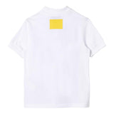 Dsquared2 Polo Tinta Unita Con Stampa Bianco Per Bambino