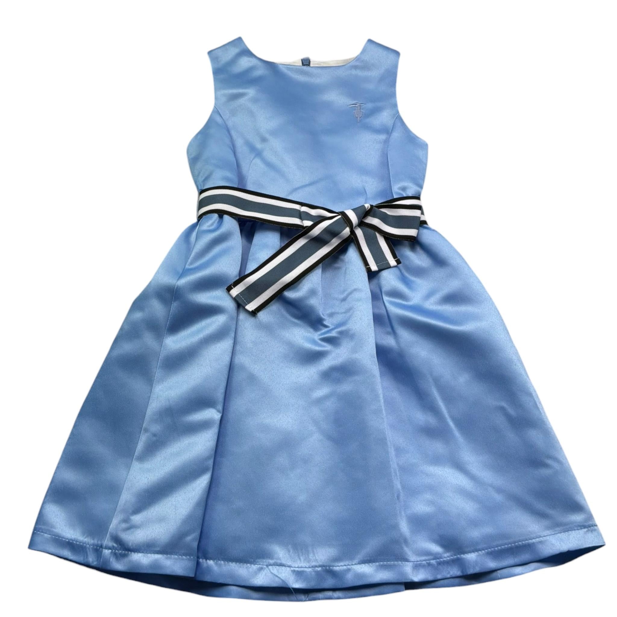 Trussardi Abito Mezza Manica Tinta Unita per Bambina TGP26049VE AZZURRO TRUSSARDI 