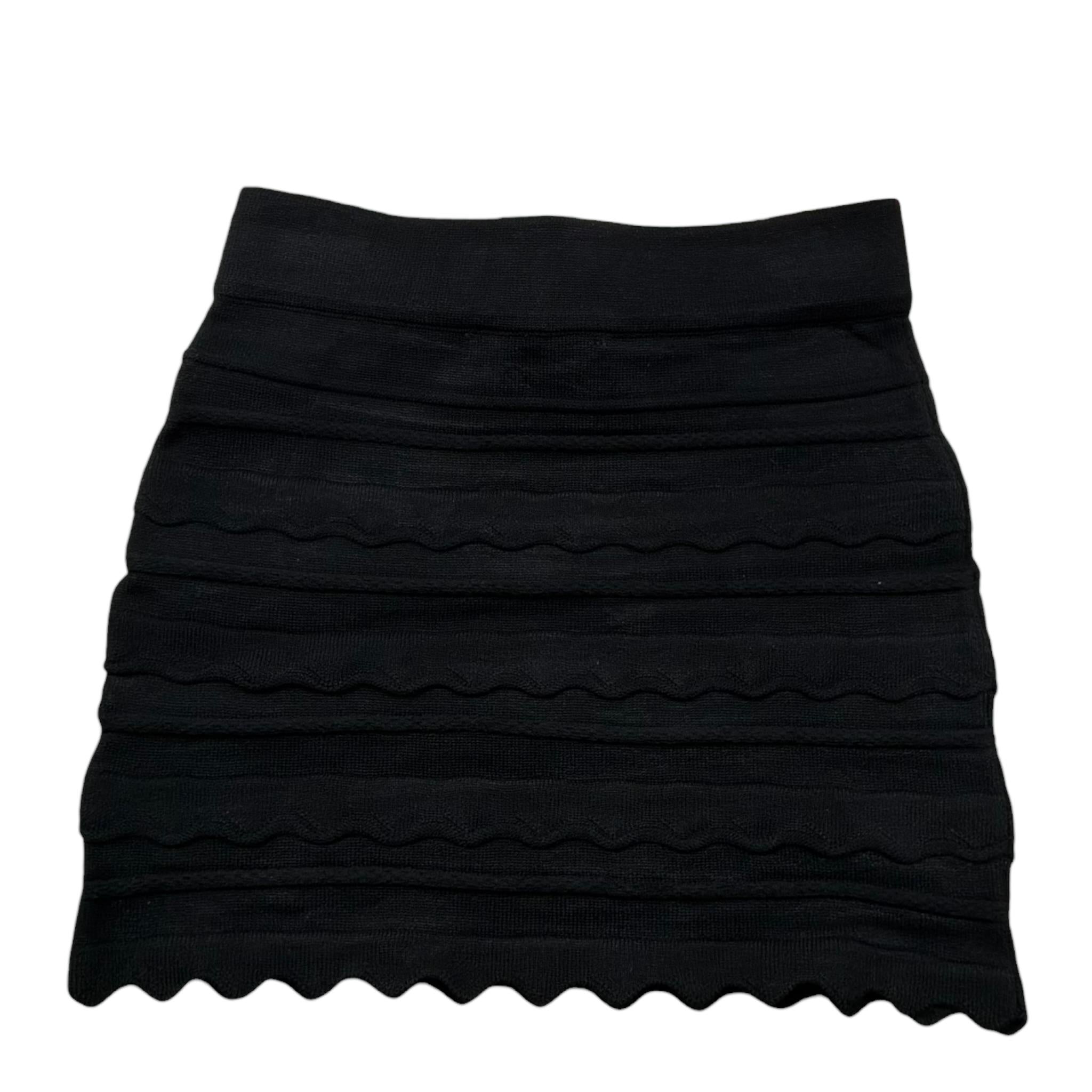 Elisabetta Franchi Gonna Tinta Unita con Ricami per Bambina EFCM015 NERO ELISABETTA FRANCHI 