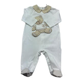 Le Bebe Tutina Manica Lunga Tinta Unita con Colletto per Neonato LBB5276 BIANCO LE BEBE 