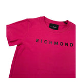 JOHN RICHMOND t-shirt girocollo tinta unita cn stampa in contrasto Fuxia per Bambina RGA25200TS FUXIA JOHN RICHMOND 