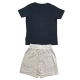 Name.It Completo 2 Pezi T-Shirt-Bermuda Bicolore Blu/Grigio Per Bambino