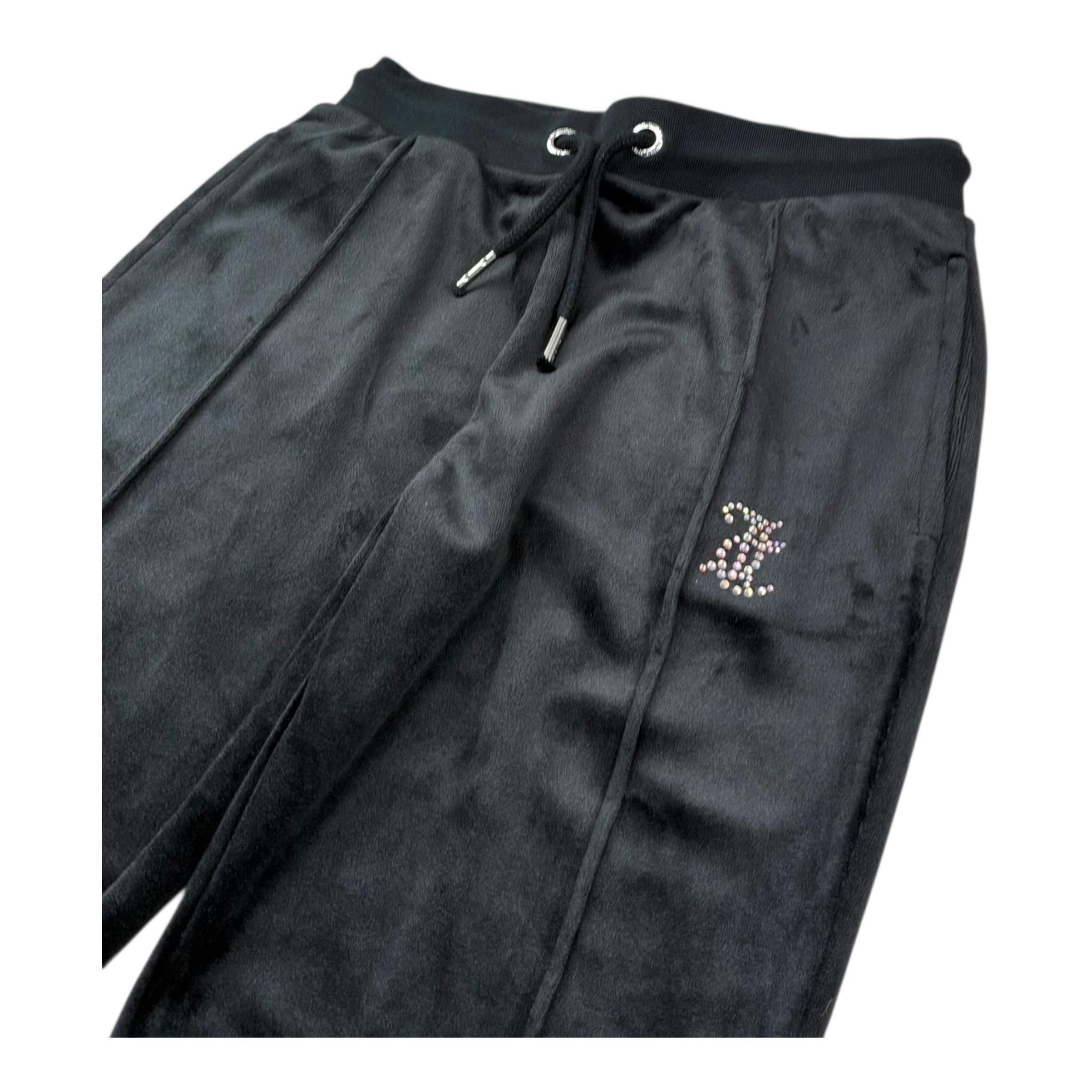 Juicy Couture Pantalone Tinta Unita In Velluto  per Bambina JBX6741 NERO JUICY COUTURE 