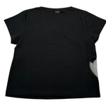 Liu Jo T-Shirt Girocollo Tinta Unita con Applicazione per Bambina GA5067X NERO LIU JO 