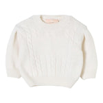 ELISABETTA FRANCHI maglia girocollo tinta unita con ricami Panna per Bambina EFMA140 PANNA ELISABETTA FRANCHI 