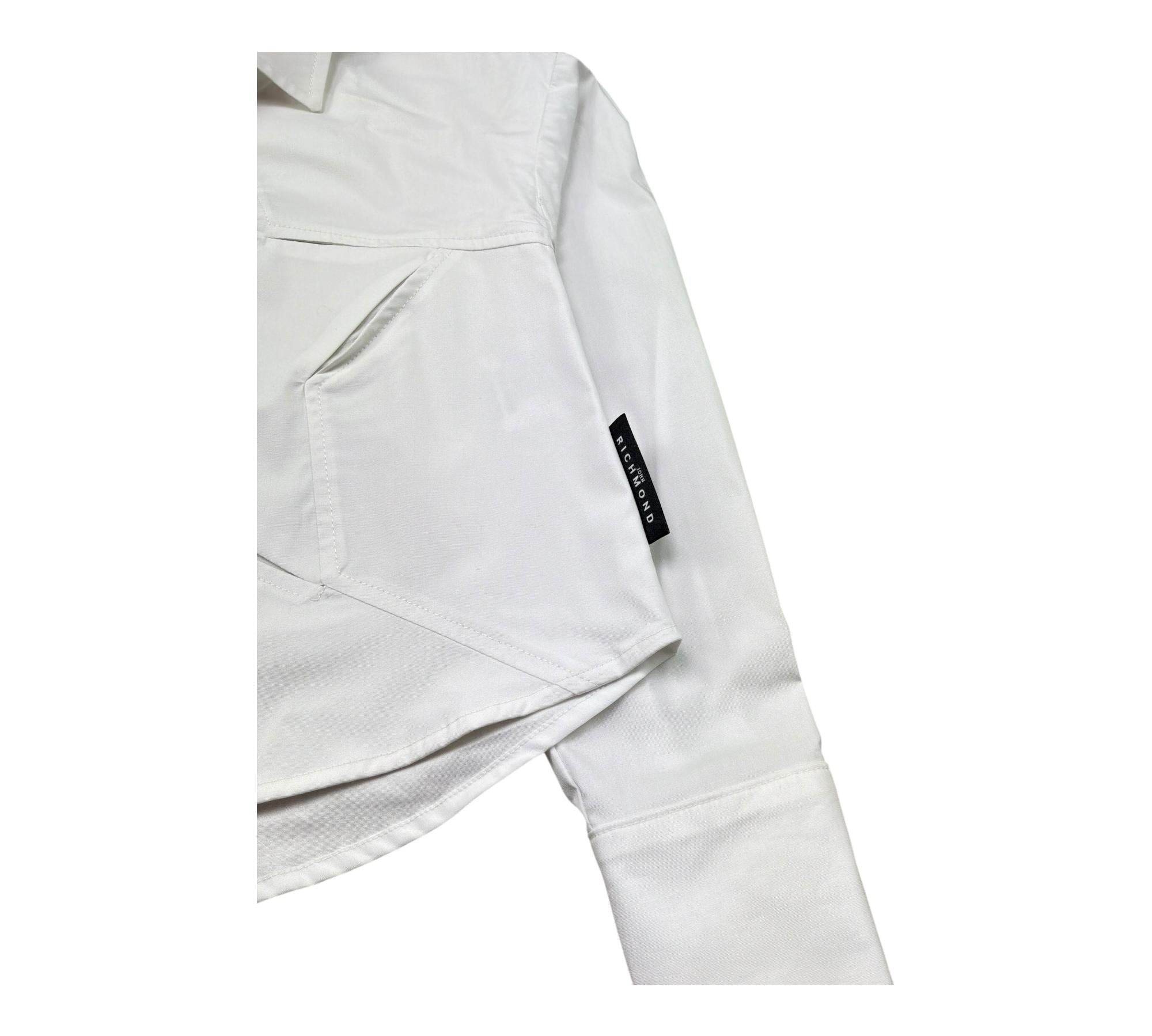 John Richmond Camicia Manica Lunga Tinta Unita per Bambina RGP26101CA BIANCO JOHN RICHMOND 