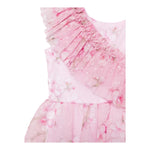 Monnalisa Abito Giromanica Tinta Unita In Tulle per Bambina 19E905 ROSA MONNALISA 