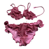 Saint Barth Costume 2 Pezzi Triangolo-Mutandina Lurex per Bambina CRIS001 ROSA SAINT BARTH 