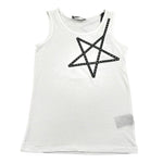 John Richmond Canotta Girocollo Tinta Unita con Borchie per Bambina RGP26099CN BIANCO JOHN RICHMOND 