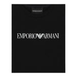 Emporio Armani T-Shirt Girocollo Tinta Unita con Stampa per Bambino 8N4N5 NERO EMPORIO ARMANI 