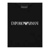 Emporio Armani T-Shirt Girocollo Tinta Unita con Stampa per Bambino 8N4N5 NERO EMPORIO ARMANI 