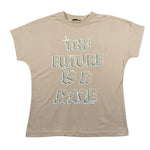 Refrigiwear T-Shirt Girocollo Tinta Unita con Logo per Bambino 138TRMJS25 BEIGE REFRIGIWEAR 