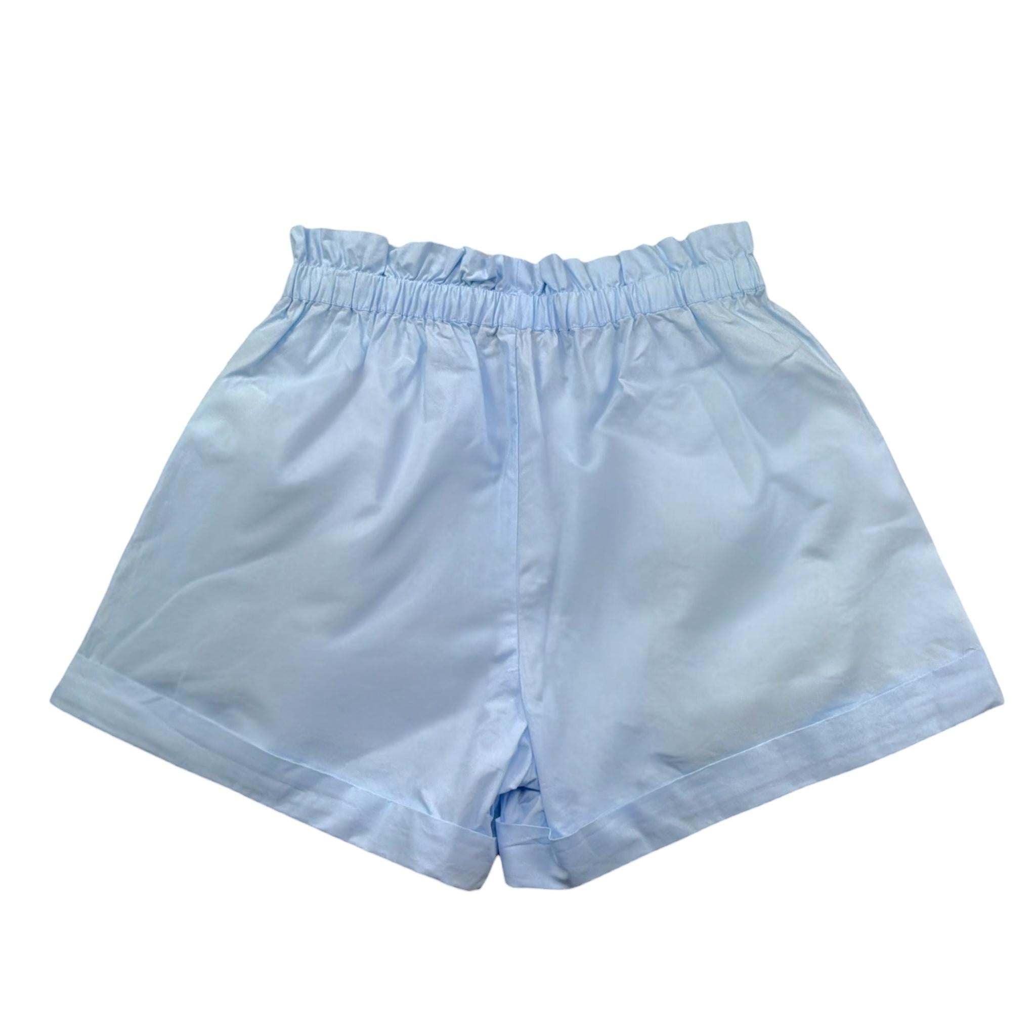 Moschino Short Tinta Unita con Elastico In Vita per Bambina HDQ01Y AZZURRO MOSCHINO 