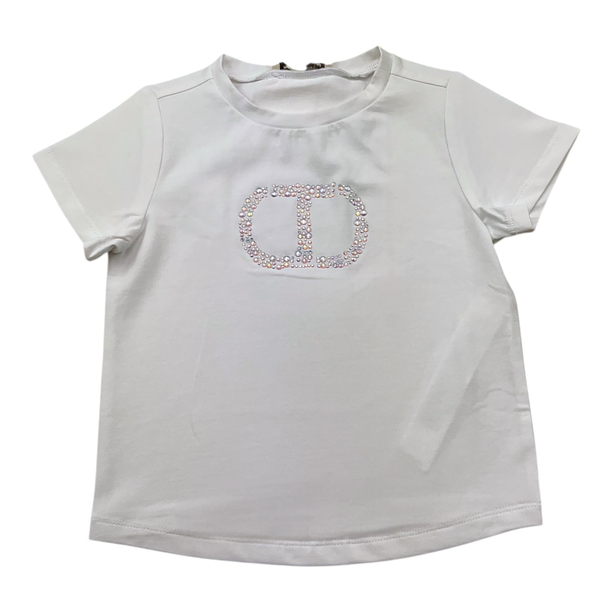 Twinset T-Shirt Girocollo Tinta Unita con Stampa per Neonata 251GJ2485 BIANCO TWINSET 