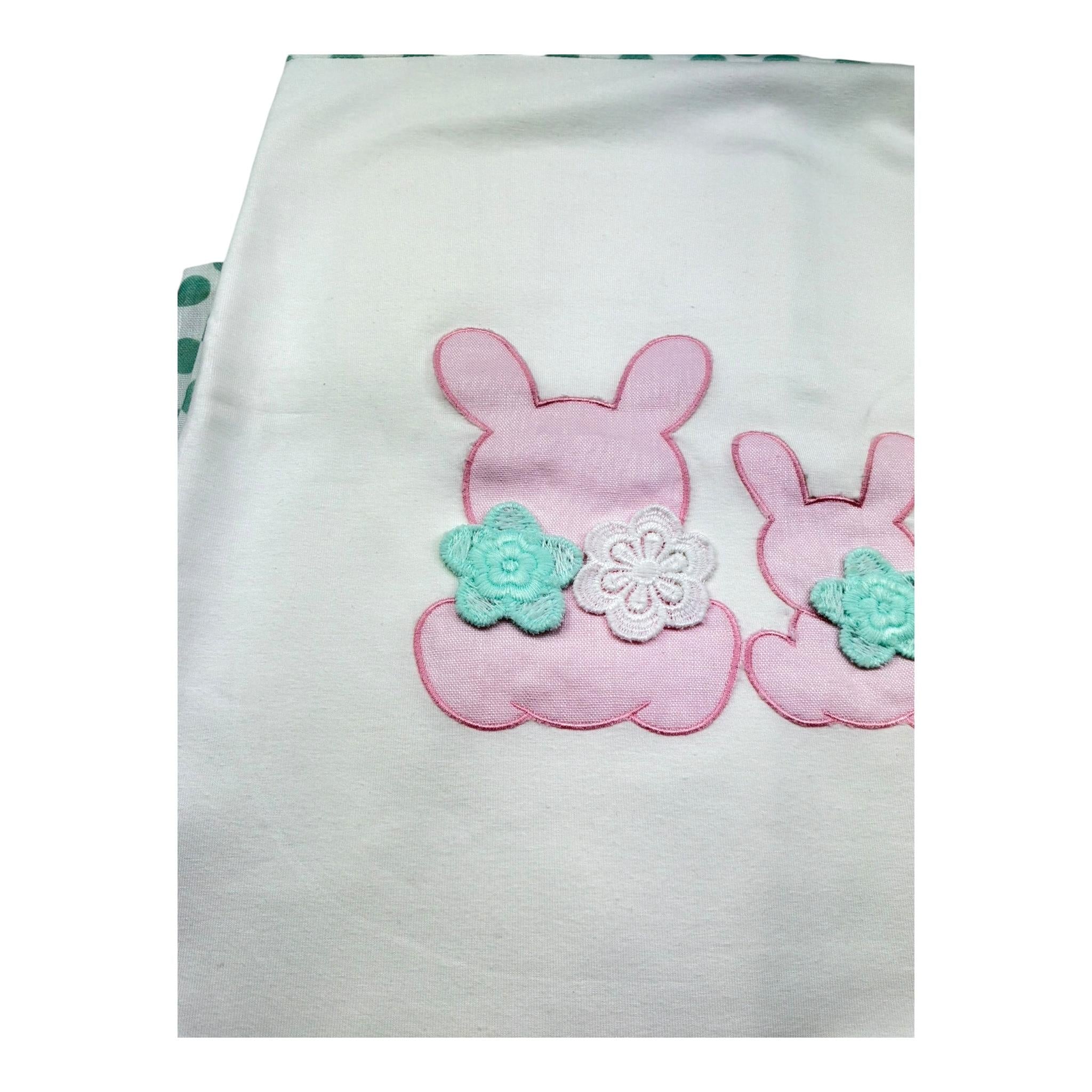 I Delfi Coperta Tinta Unita Fantasia Pois E Ricami per Neonata 25P5145 BIANCO I DELFI 