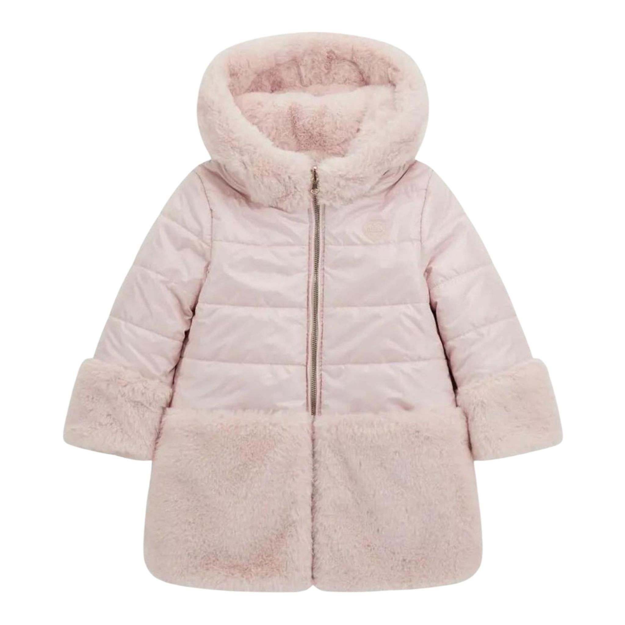 GUESS giubbino tinta unita reversibile con zip e cappuccio Rosa per Bambina K4BL02 ROSA GUESS 