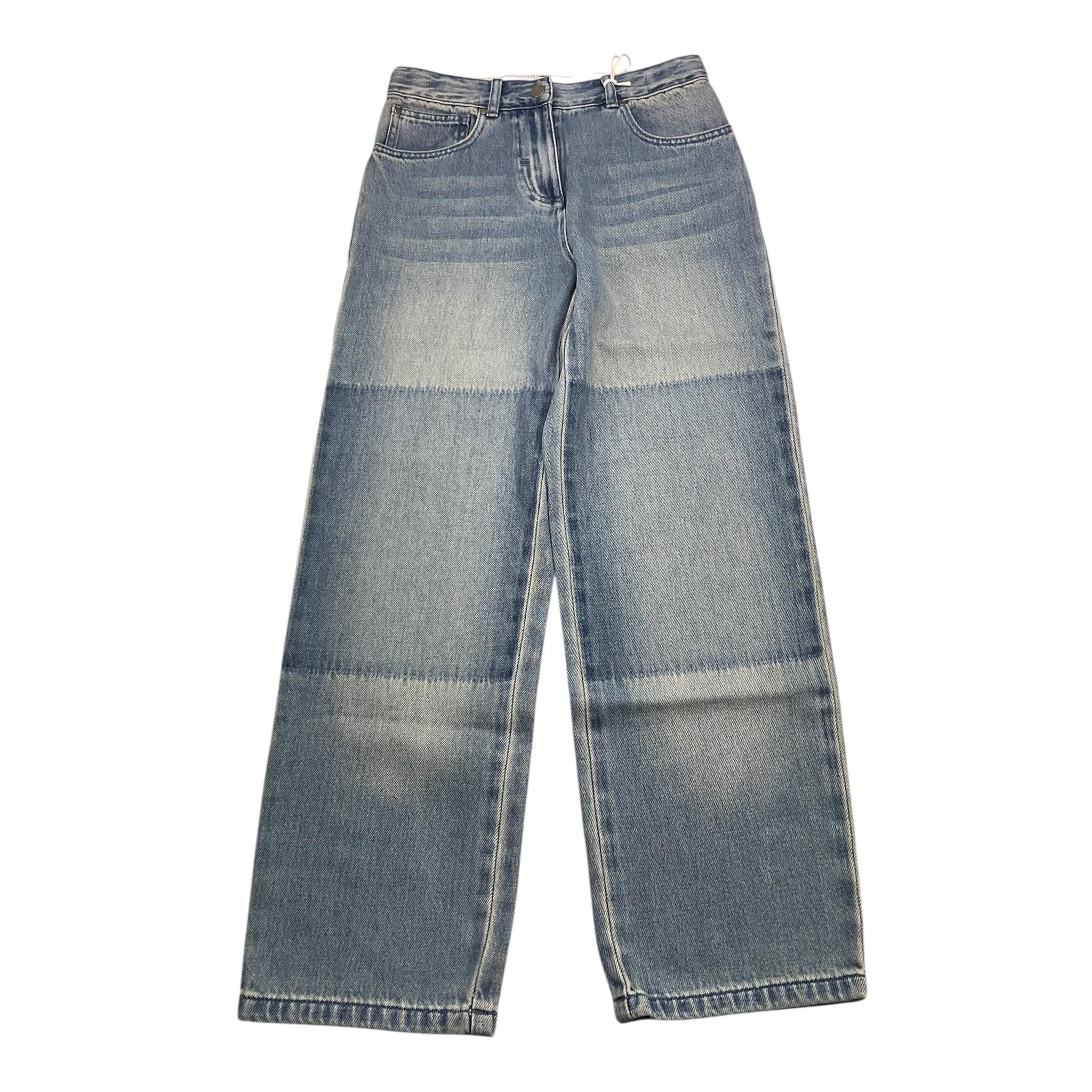 Stella Mccartney Jeans Tinta Unita con Girovita Regolabile per Bambina TW6E70 AZZURRO STELLA McCARTNEY 