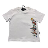 Daniele Alessandrini T-Shirt Girocollo Tinta Unita Con Stampa Bianco Per Neonato