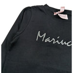 Mariuccia Shirt Girocollo tinta unita con Stampa Brillantinata Nero per Neonata MBFW23T209N NERO MARIUCCIA 