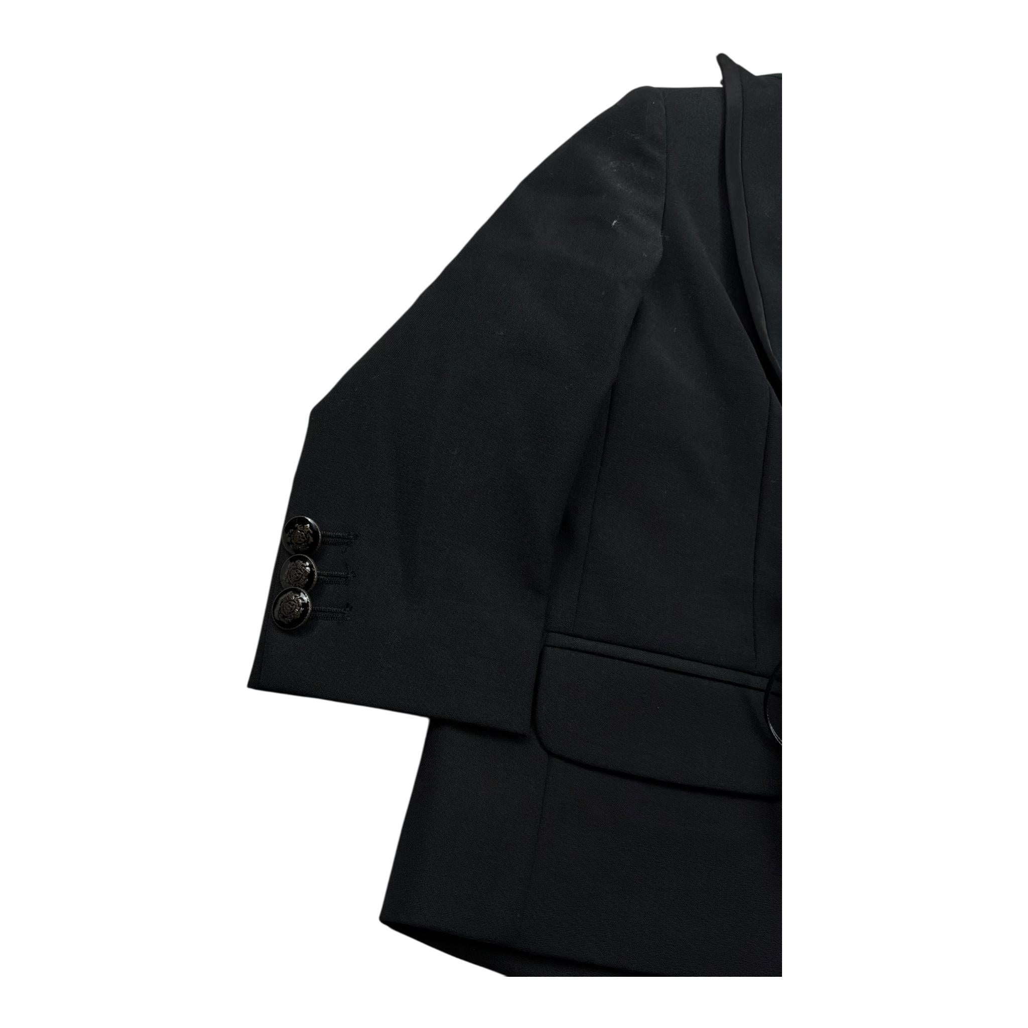 I'M Brian Giacca Tinta Unita con Bottoni per Neonato GIA2210J NERO I'M BRIAN 