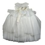 Raffaella Abit Cerimonia Tinta Unita con Tulle per Bambina BRIGITTE BIANCO RAFFAELLA 