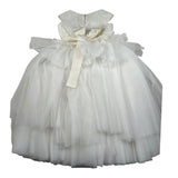 Raffaella Abit Cerimonia Tinta Unita con Tulle per Bambina BRIGITTE BIANCO RAFFAELLA 