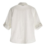 Guess Camicia Tinta Unita Manica Lunga per Bambino L3YH04WE5W0 BIANCO GUESS 