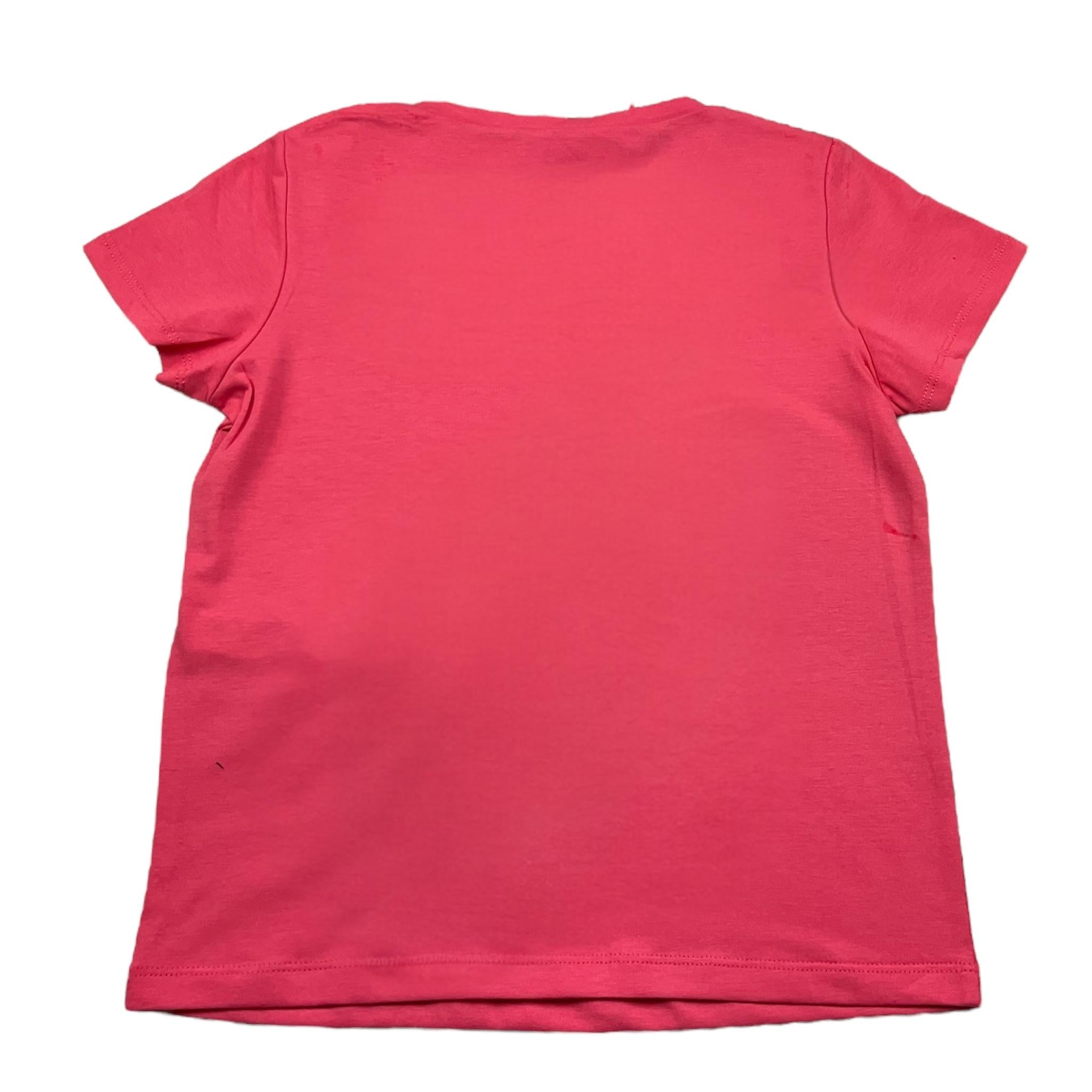 Liu Jo T-Shirt Girocollo Tinta Unita con Brillantini per Bambina GA5019 FRAGOLA LIU JO 