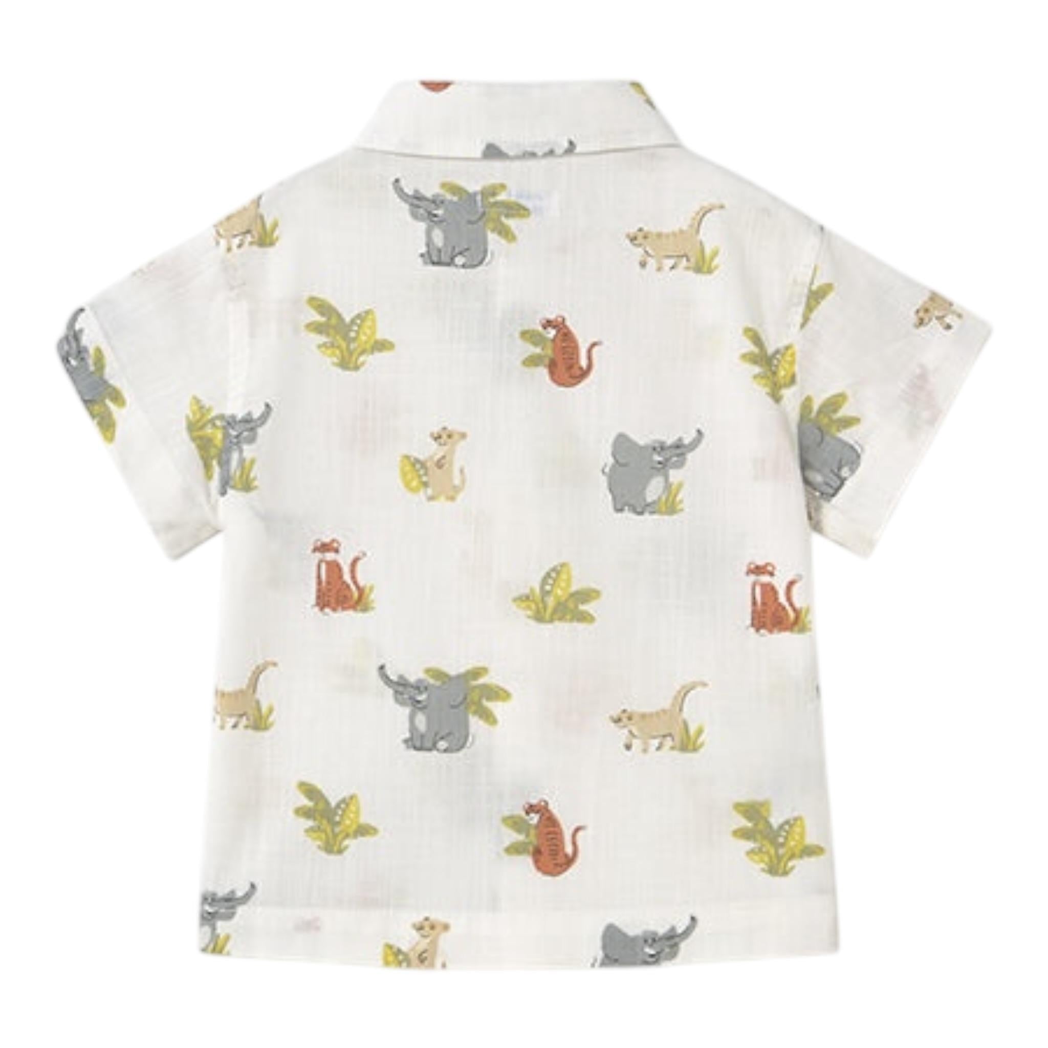 Mayoral Polo Mezza Manica Tinta Unita con Stampa per Neonato 1109 PANNA MAYORAL 