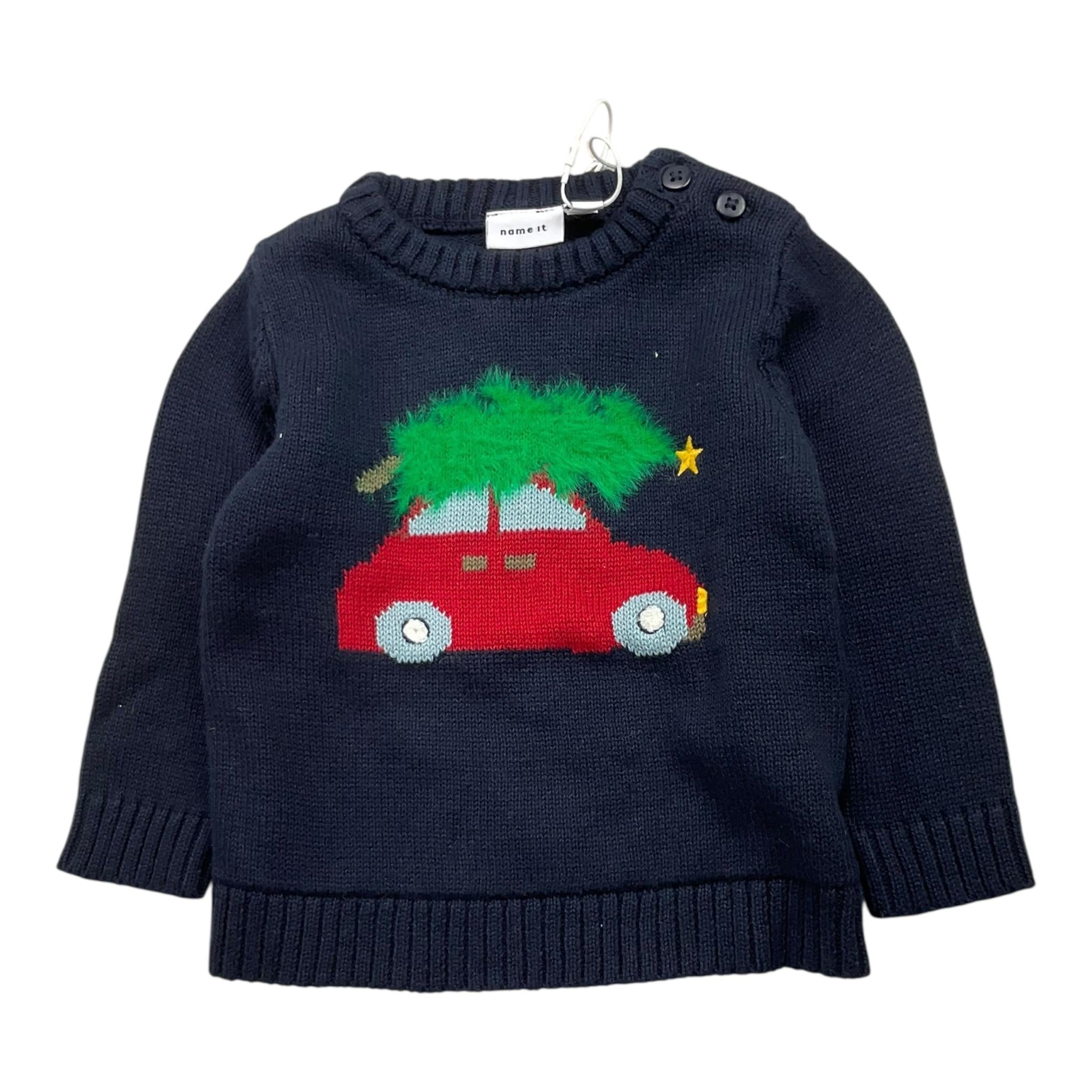 NAME IT maglia girocollo tinta unita con stampa Blu per Neonato 13195723 BLU NAME IT 
