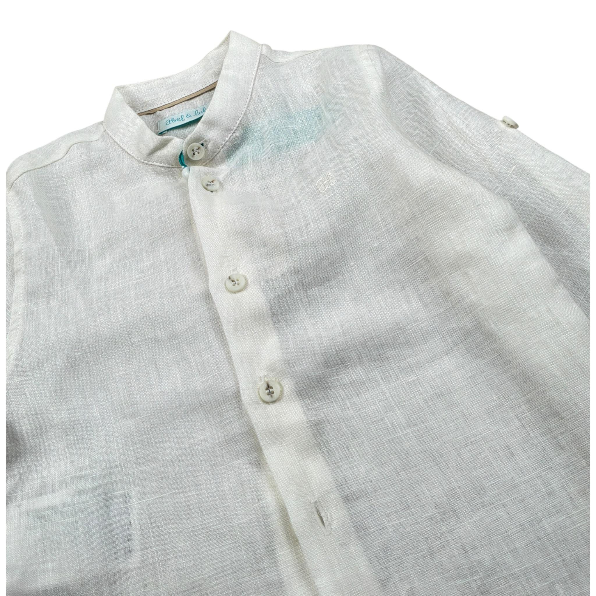 Abel & Lula Camicia tinta unita Manica Lunga Bianco per Neonato 5123 BIANCO ABEL & LULA 